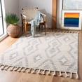 thumbnail image 1 of SAFAVIEH Casablanca Isla Geometric Striped Shag Area Rug, Grey/Ivory, 4' x 6', 1 of 10