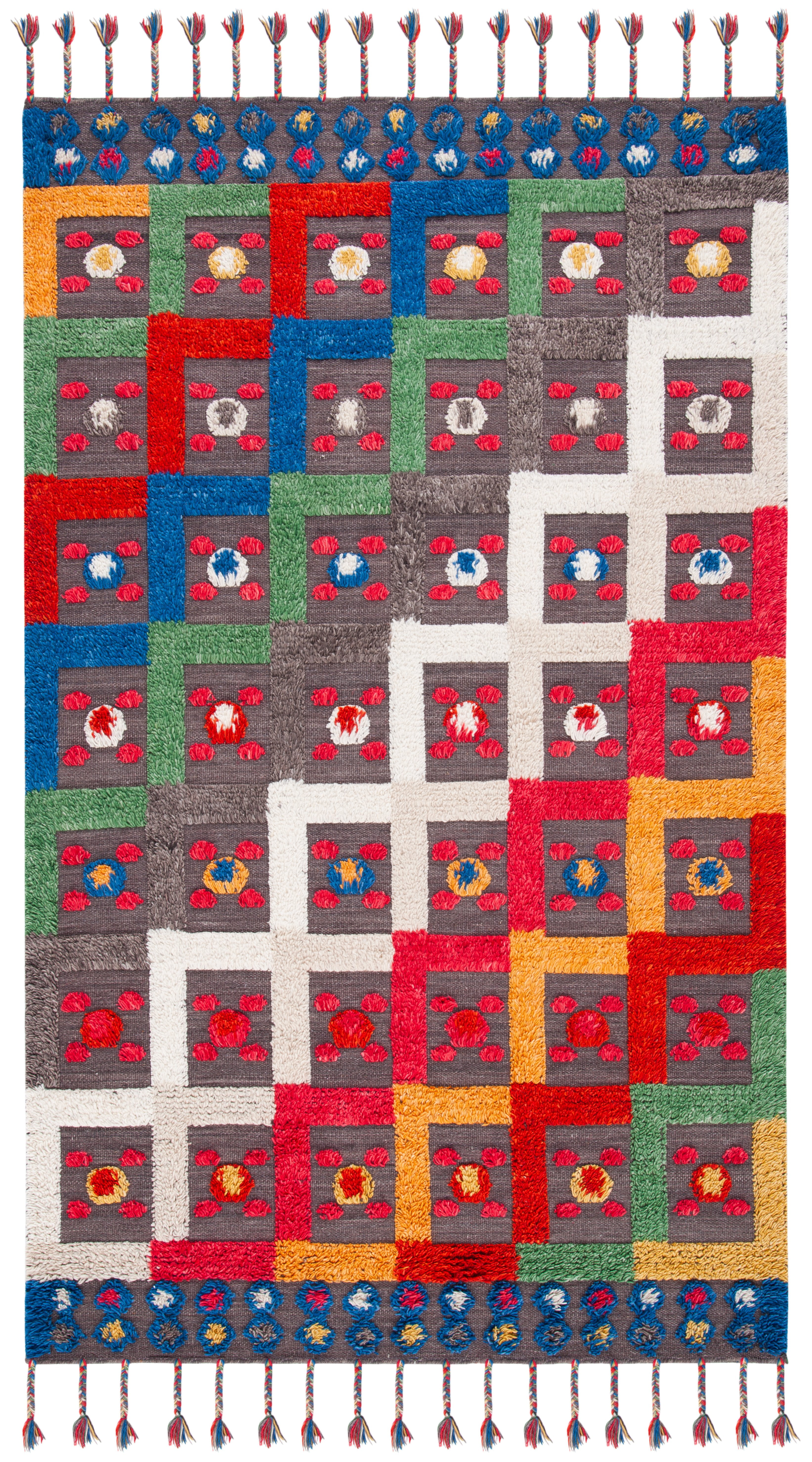 SAFAVIEH Casablanca Jaxon Geometric Area Rug, Blue/Green, 8' x 10'