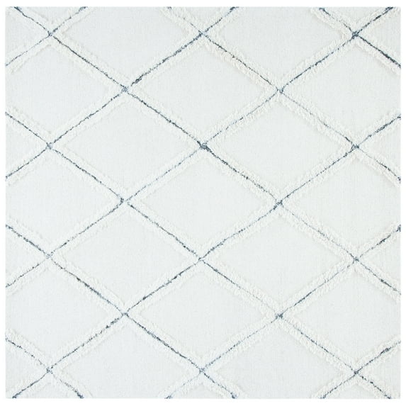 SAFAVIEH Casablanca Jaymz Diamond Area Rug, Ivory, 6' x 6' Square