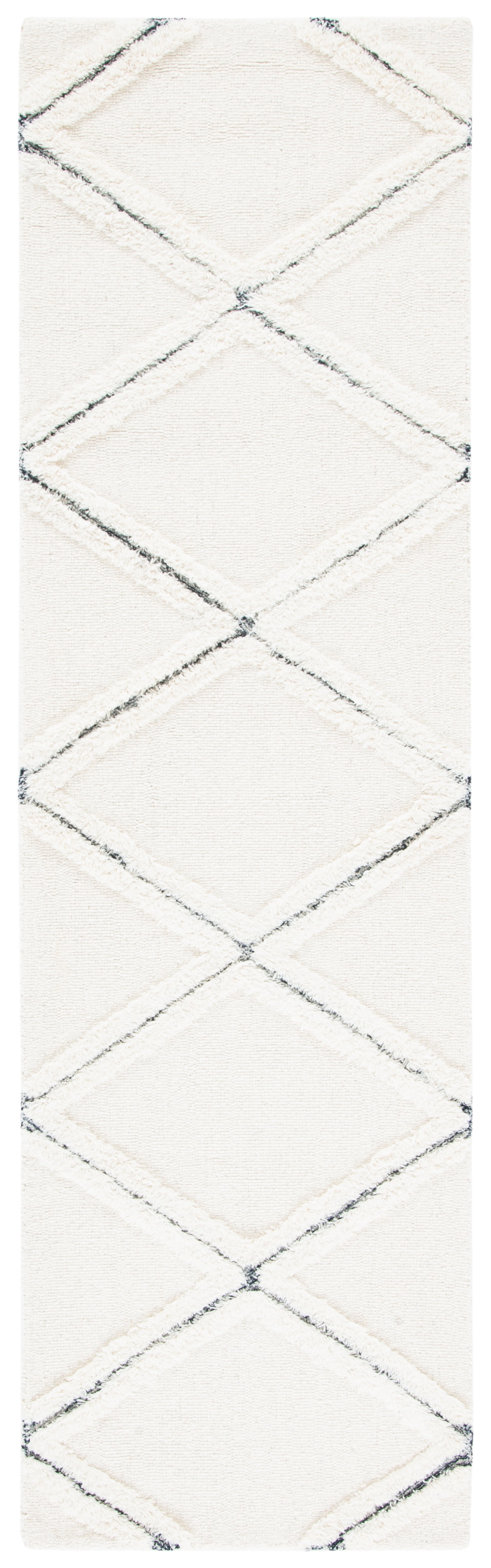 SAFAVIEH Casablanca Jaymz Diamond Runner Rug, Ivory, 2'3" x 8'