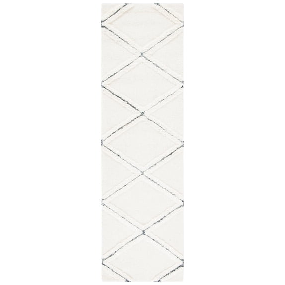 SAFAVIEH Casablanca Jaymz Diamond Runner Rug, Ivory, 2'3" x 8'