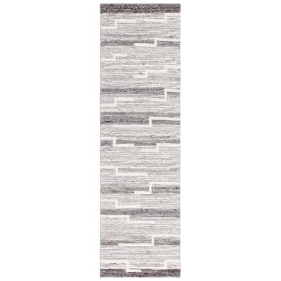 SAFAVIEH Casablanca Jermaine Geometric Runner Rug, Ivory/Grey, 2'3" x 8'