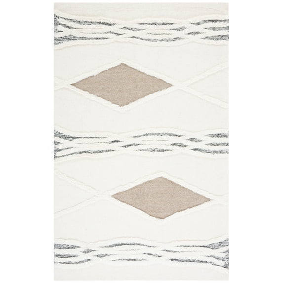 SAFAVIEH Casablanca Katherina Diamond Area Rug, Ivory/Brown, 8' x 10'