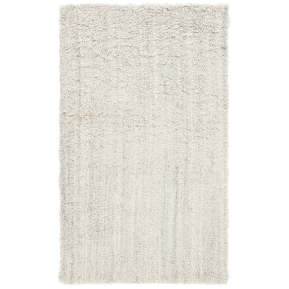 SAFAVIEH Casablanca Keane Solid Area Rug, Silver/Ivory, 3' x 5'