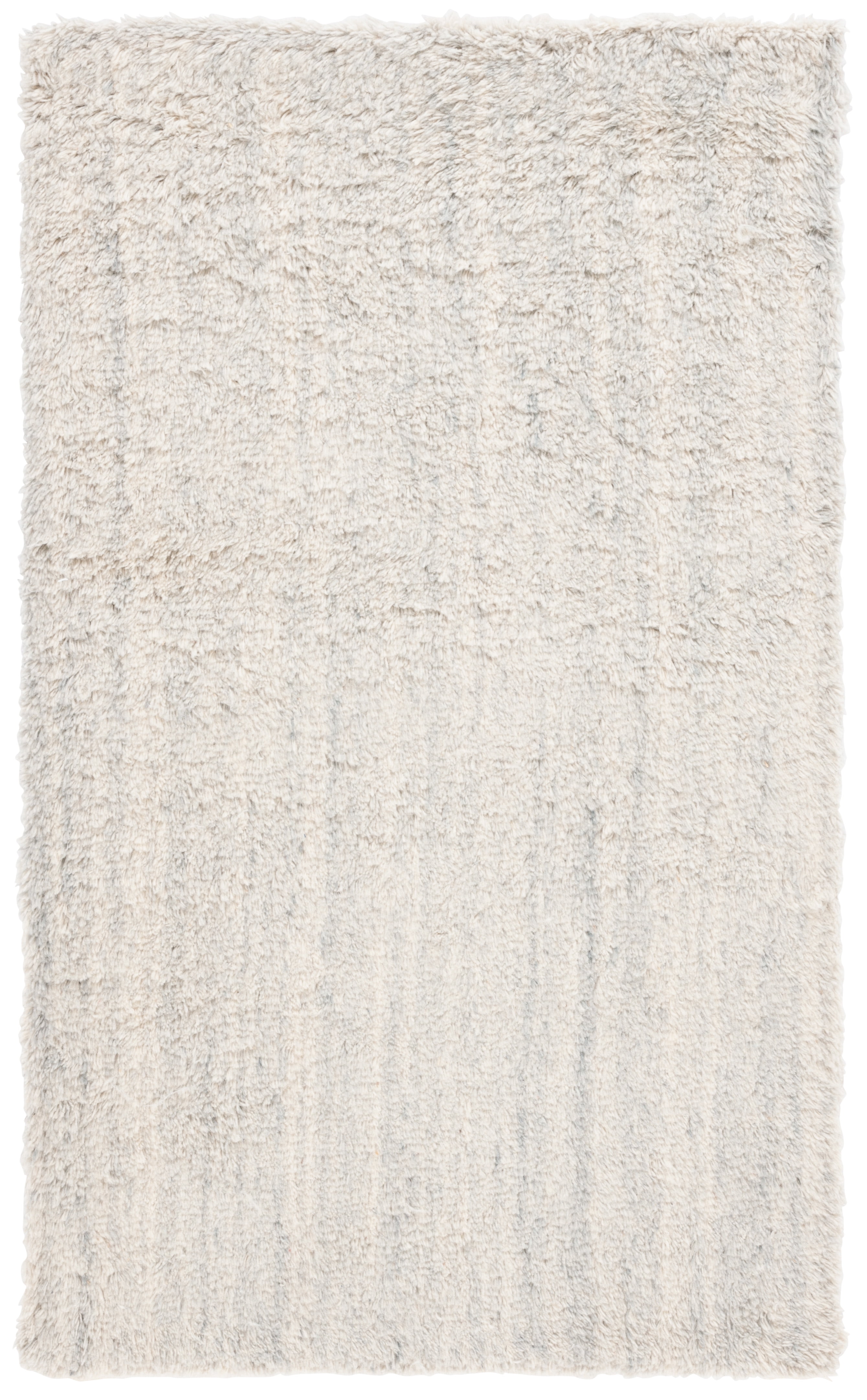 SAFAVIEH Casablanca Keane Solid Area Rug, Silver/Ivory, 4' x 6'