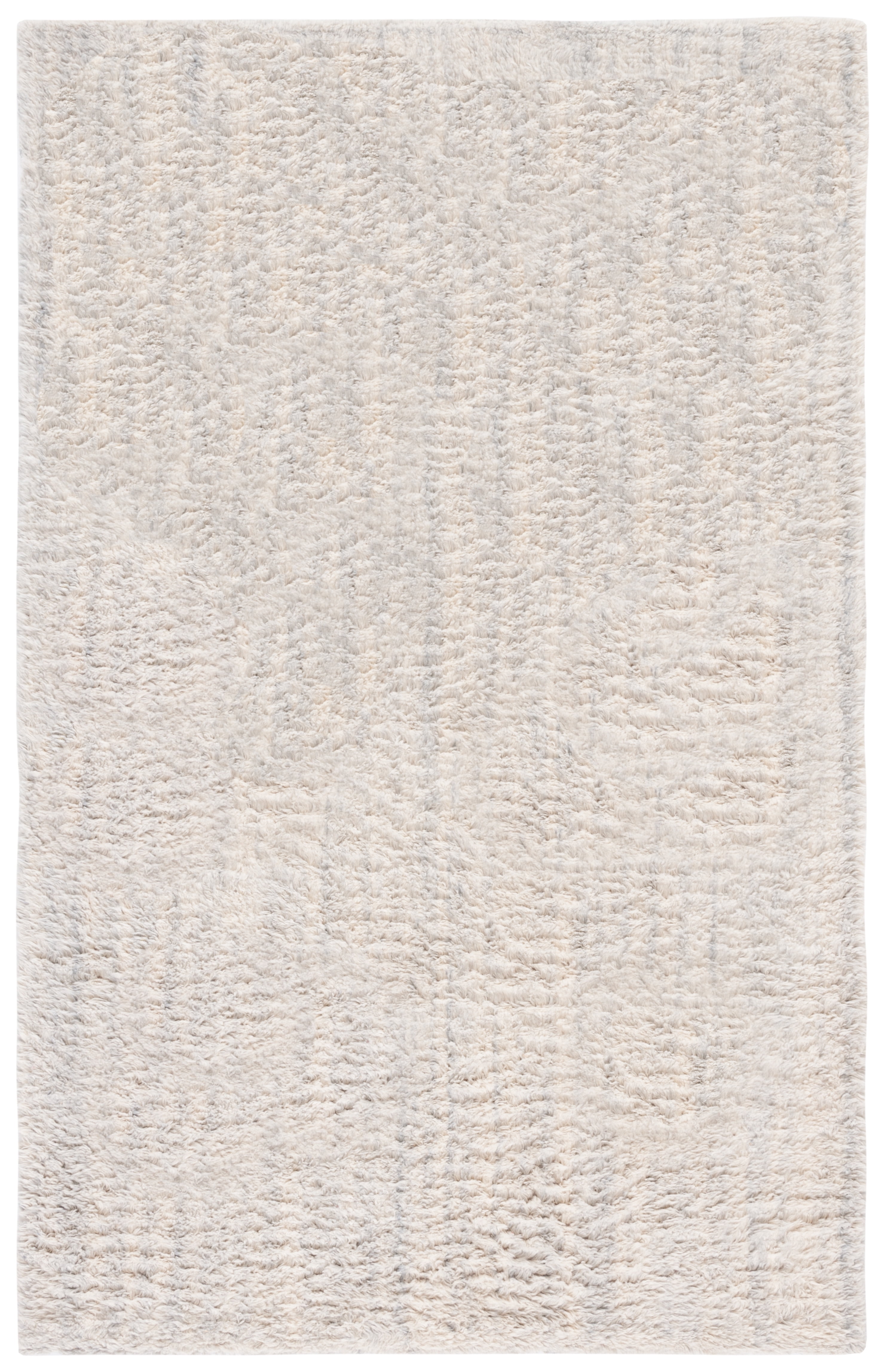 SAFAVIEH Casablanca Keane Solid Area Rug, Silver/Ivory, 5' x 8'