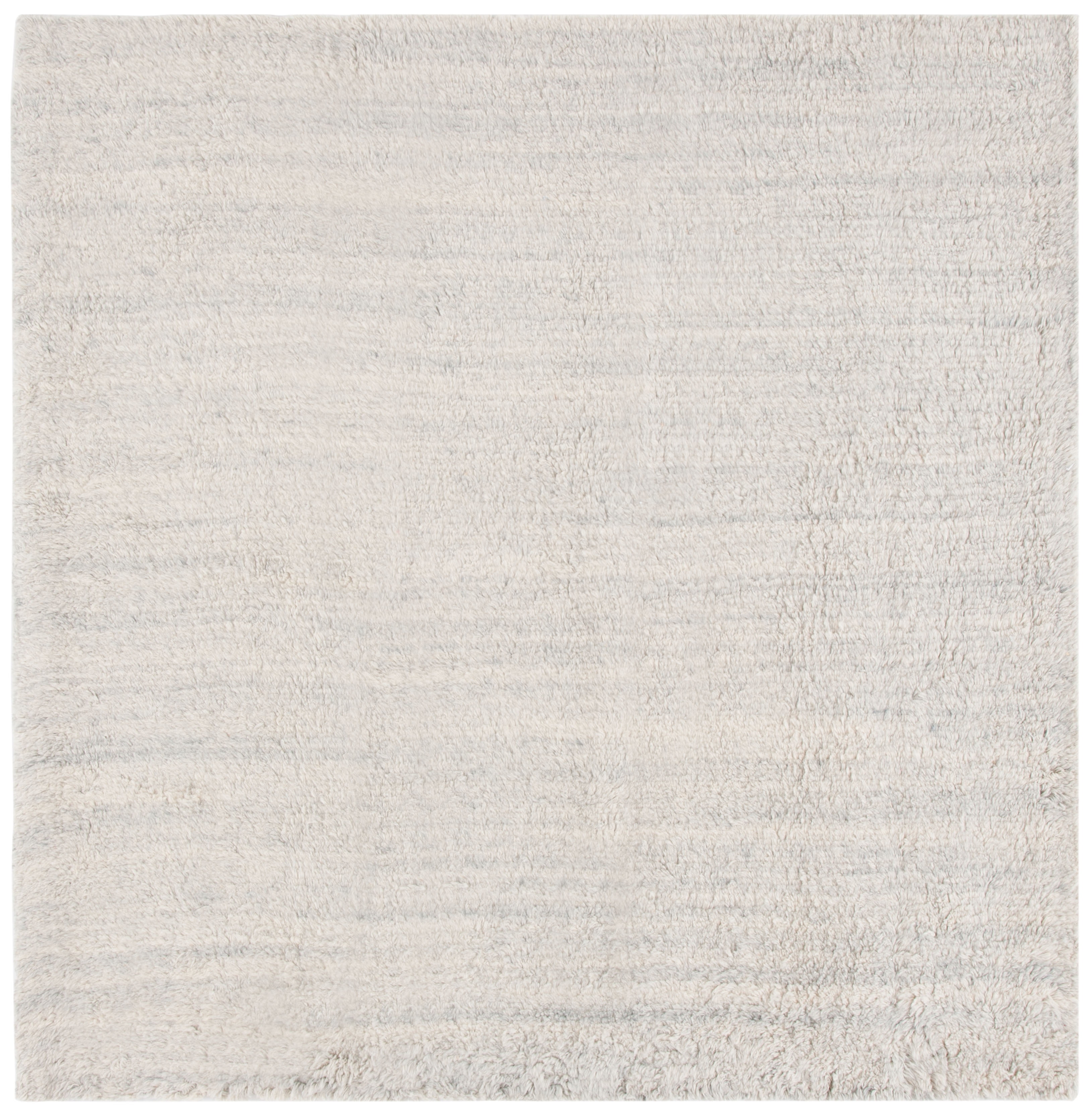 SAFAVIEH Casablanca Keane Solid Area Rug, Silver/Ivory, 6' x 6' Square
