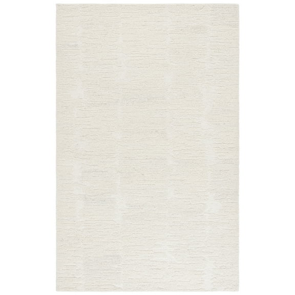 SAFAVIEH Casablanca Kent Solid Shag Area Rug, Ivory, 3' x 5'