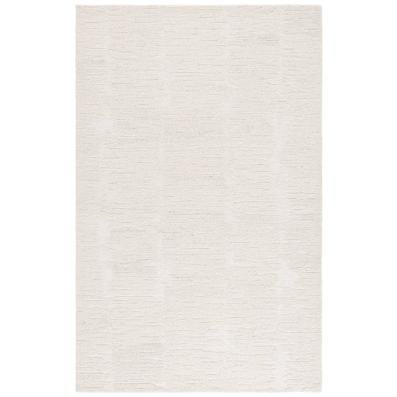 SAFAVIEH Casablanca Kent Solid Shag Area Rug, Ivory, 3' x 5'