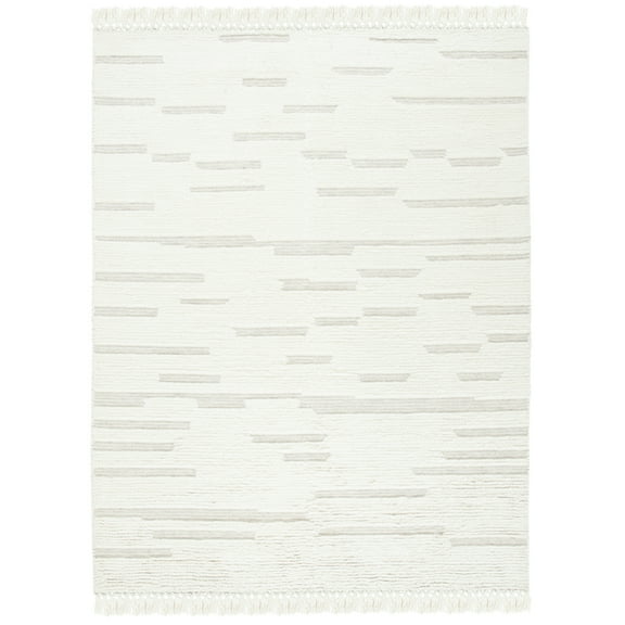 SAFAVIEH Casablanca Leann Geometric Wool Area Rug, Ivory, 3' x 5'