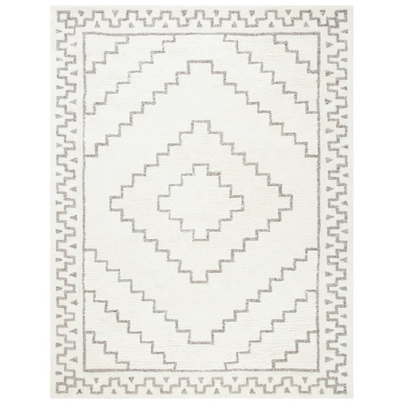 SAFAVIEH Casablanca Lidija Geometric Area Rug, Ivory/Taupe, 8' x 10'