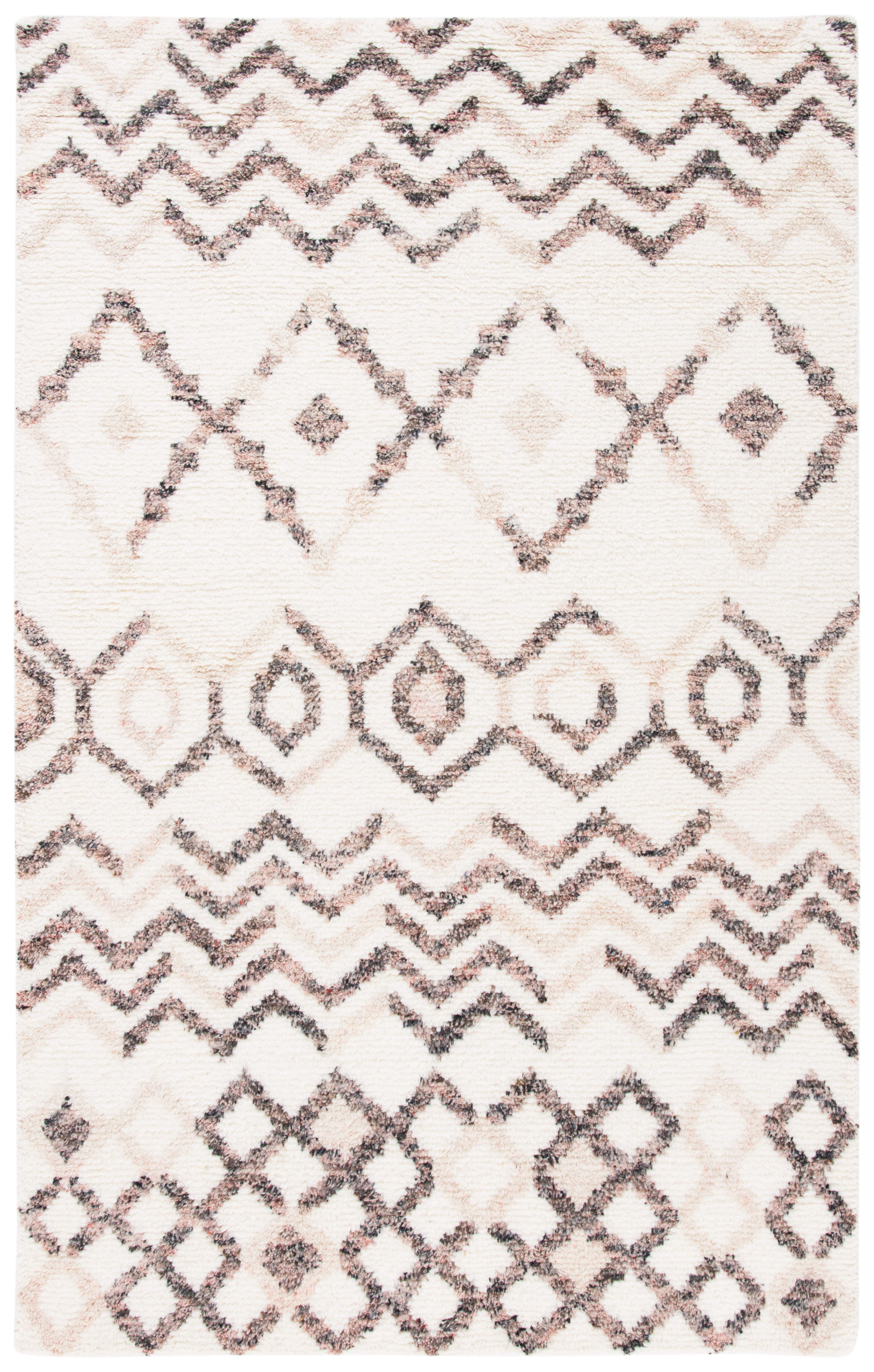 SAFAVIEH Casablanca Lyall Geometric Area Rug, Ivory/Pink, 8' x 10'