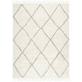 thumbnail image 1 of SAFAVIEH Casablanca Mackenzie Geometric Wool Shag Area Rug, Grey/Ivory, 8' x 10', 1 of 9