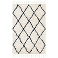 thumbnail image 1 of SAFAVIEH Casablanca Mackenzie Geometric Wool Shag Area Rug, Navy/Ivory, 4' x 6', 1 of 8
