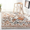 thumbnail image 1 of SAFAVIEH Casablanca Merton Abstract Moroccan Wool Shag Area Rug, Ivory/Brown, 5' x 8', 1 of 8