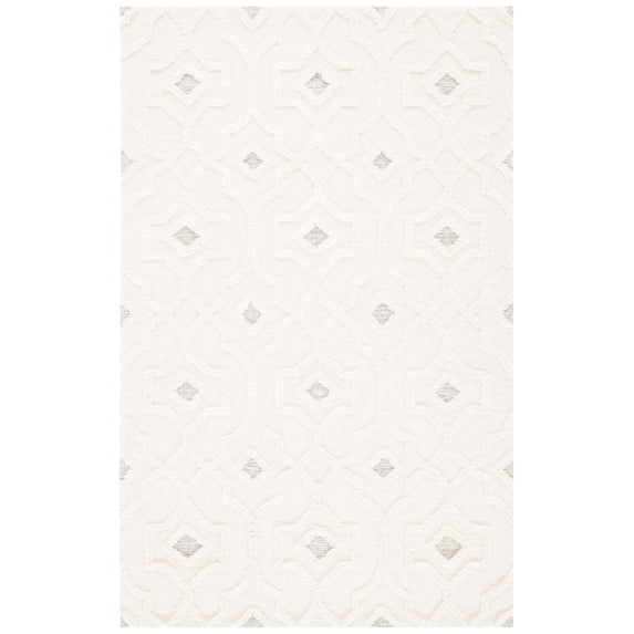 SAFAVIEH Casablanca Merton Diamond Wool Area Rug, Ivory, 5' x 8'
