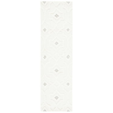 SAFAVIEH Casablanca Merton Diamond Wool Runner Rug, Ivory, 2'3" x 8'