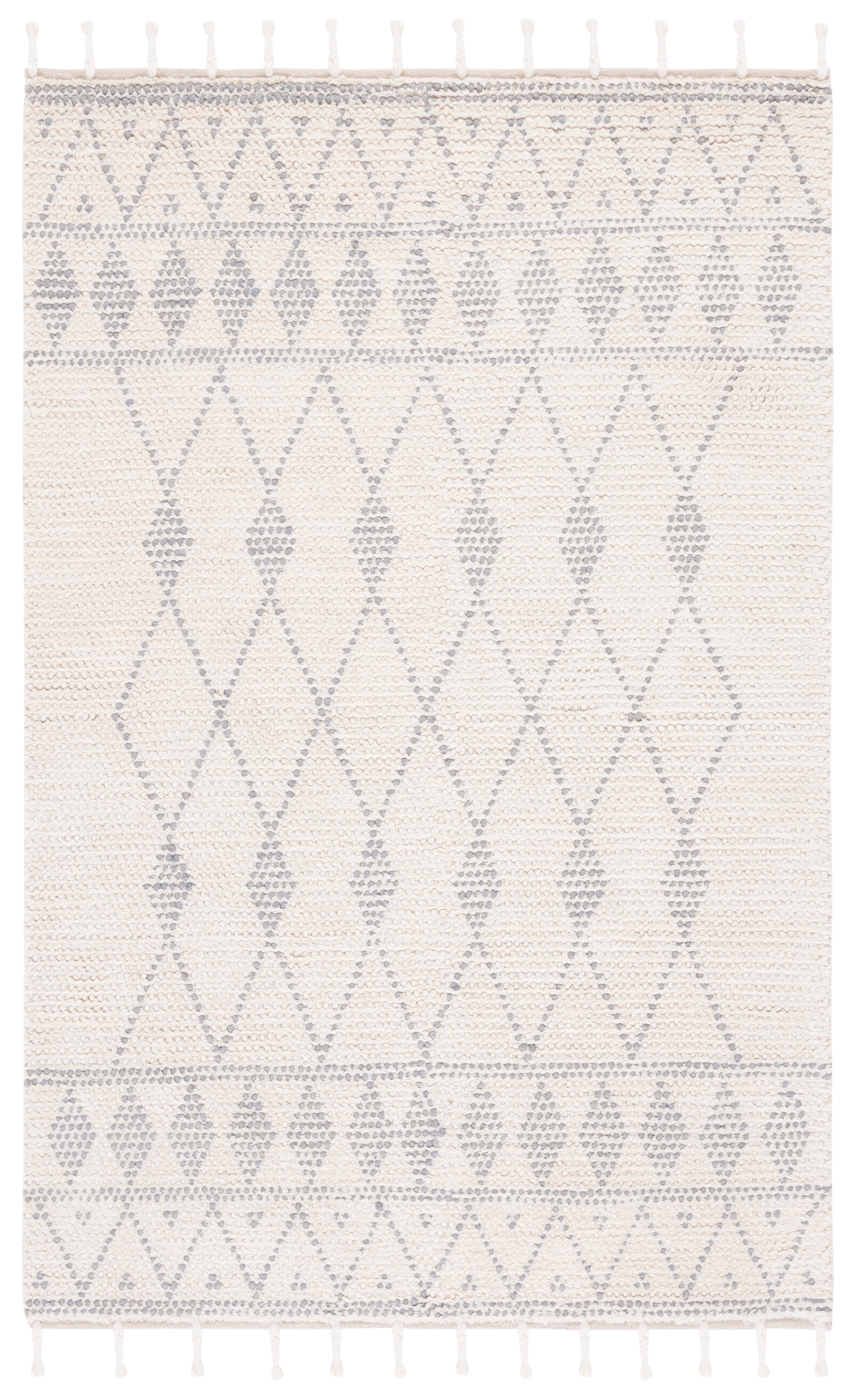 Ivory Shag Hand-Tufted Wool Area Rug 4' x 6'