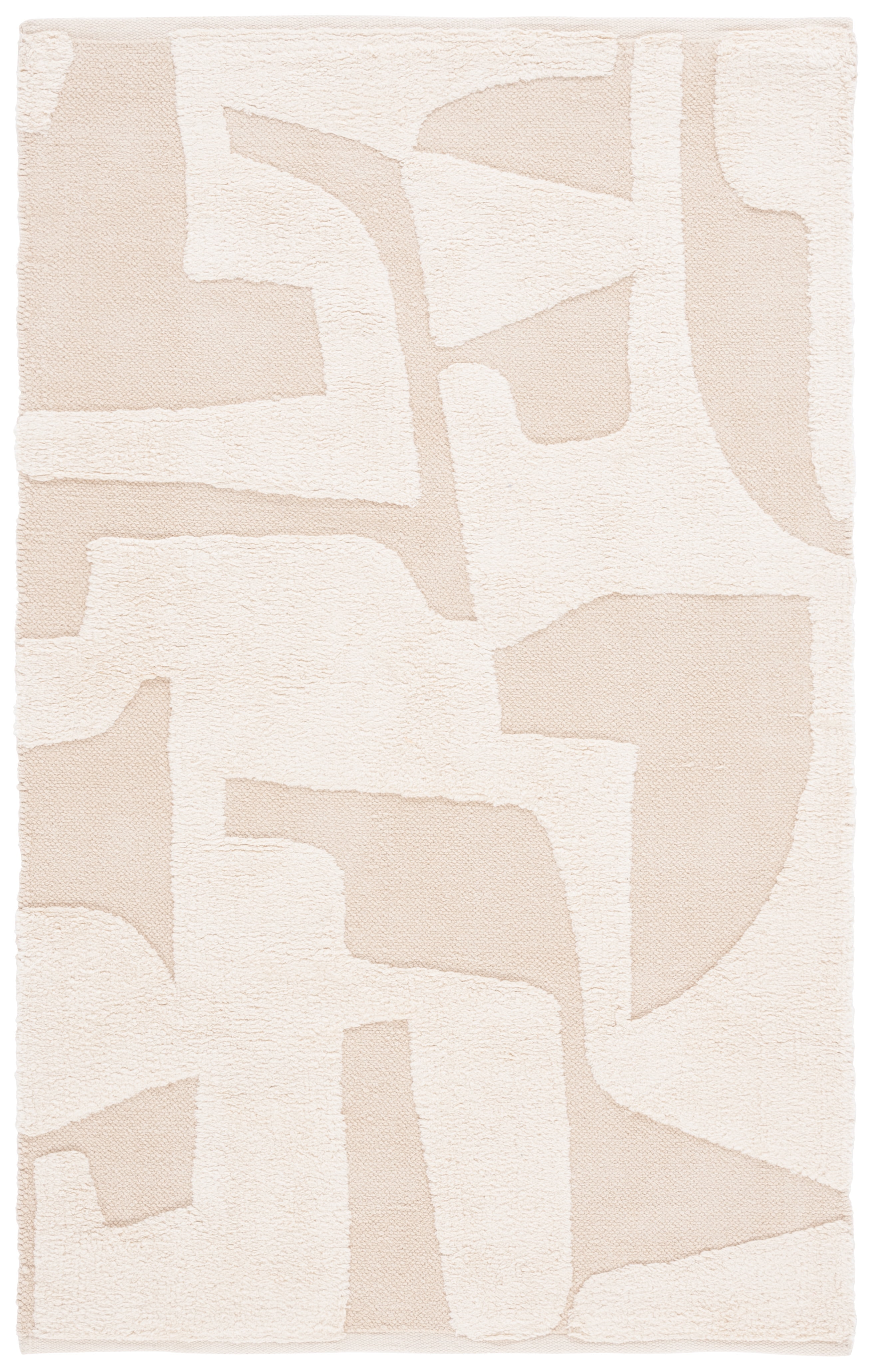 SAFAVIEH Casablanca Oraline Geometric Cotton Area Rug, Ivory, 2' x 3'