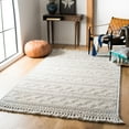 thumbnail image 1 of SAFAVIEH Casablanca Osmond Geometric Striped Shag Area Rug, Ivory/Blue, 8' x 10', 1 of 7