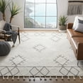 thumbnail image 1 of SAFAVIEH Casablanca Raeyln Geometric Wool Area Rug, Ivory/Grey, 11' x 15', 1 of 10
