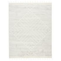 SAFAVIEH Casablanca Regena Diamond Wool Area Rug, Beige/Ivory, 8' x 10'