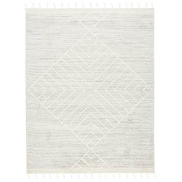 SAFAVIEH Casablanca Regena Diamond Wool Area Rug, Beige/Ivory, 8' x 10'