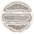thumbnail image 1 of SAFAVIEH Casablanca Rhoda Geometric Wool Area Rug, Ivory/Dark Grey, 6' x 6' Round, 1 of 8