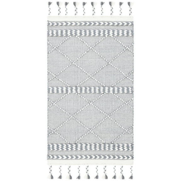 SAFAVIEH Casablanca Roswell Geometric Area Rug, Grey/Ivory, 4' x 6'