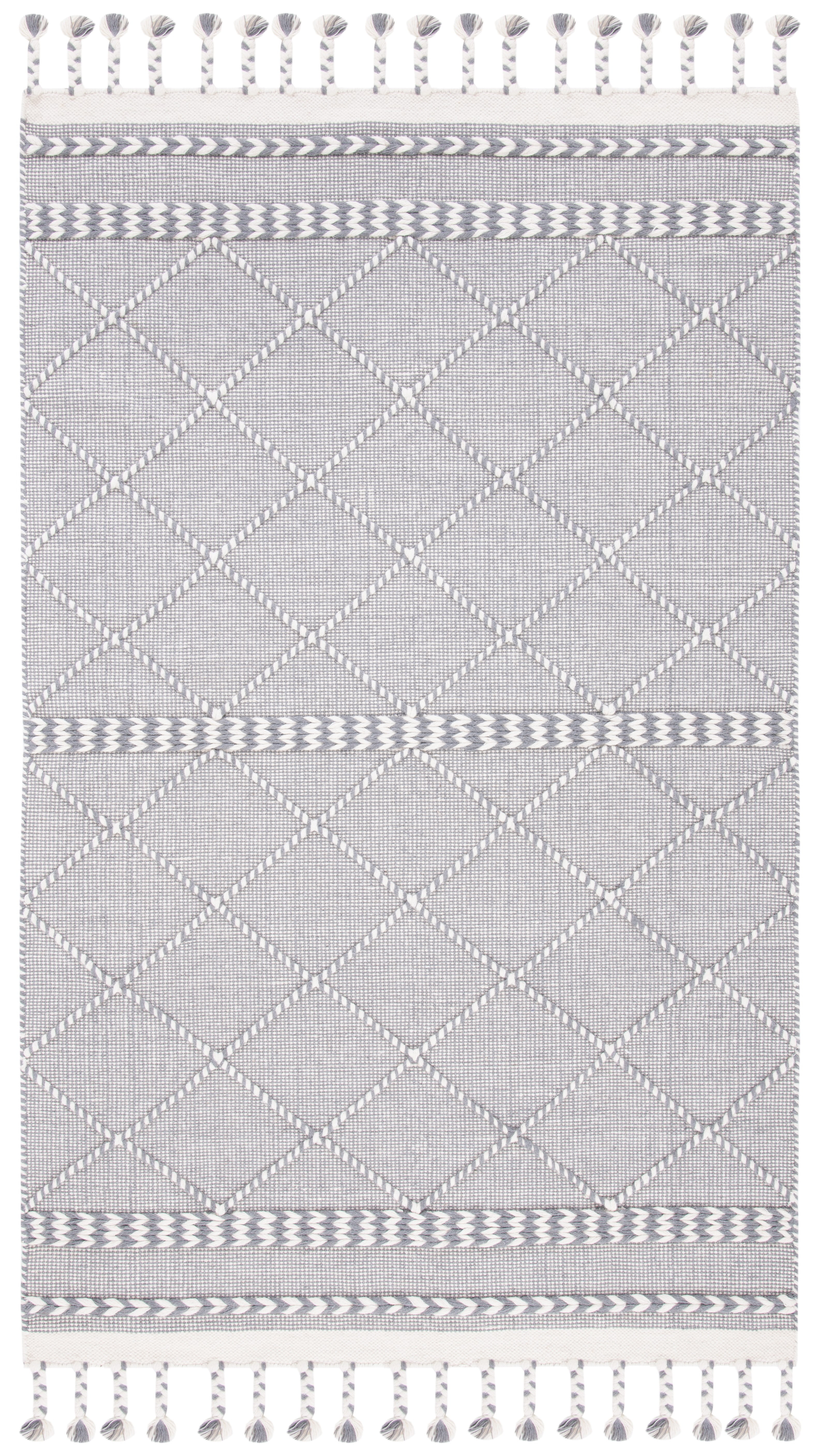 SAFAVIEH Casablanca Roswell Geometric Area Rug, Grey/Ivory, 5' x 8'