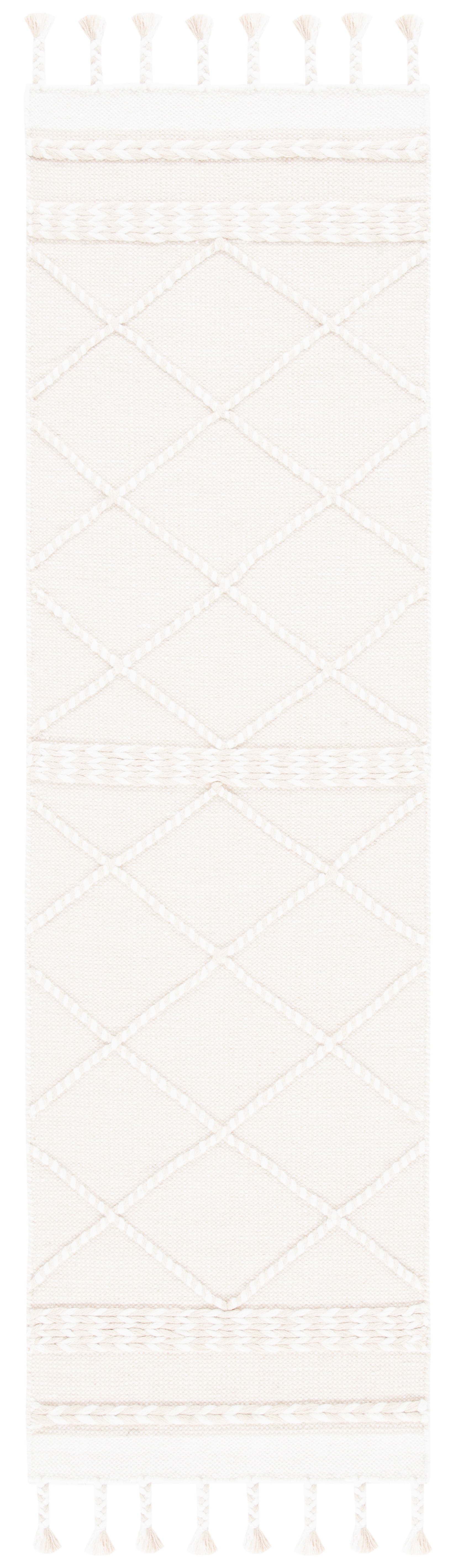 SAFAVIEH Casablanca Roswell Geometric Runner Rug, Beige/Ivory, 2'3" x 8'