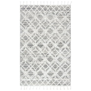 SAFAVIEH Casablanca Selma Abstract Wool Area Rug, Grey/Ivory, 6' x 9'