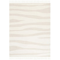 SAFAVIEH Casablanca Seth Wavy Striped Area Rug, Ivory/Beige, 8' x 10'