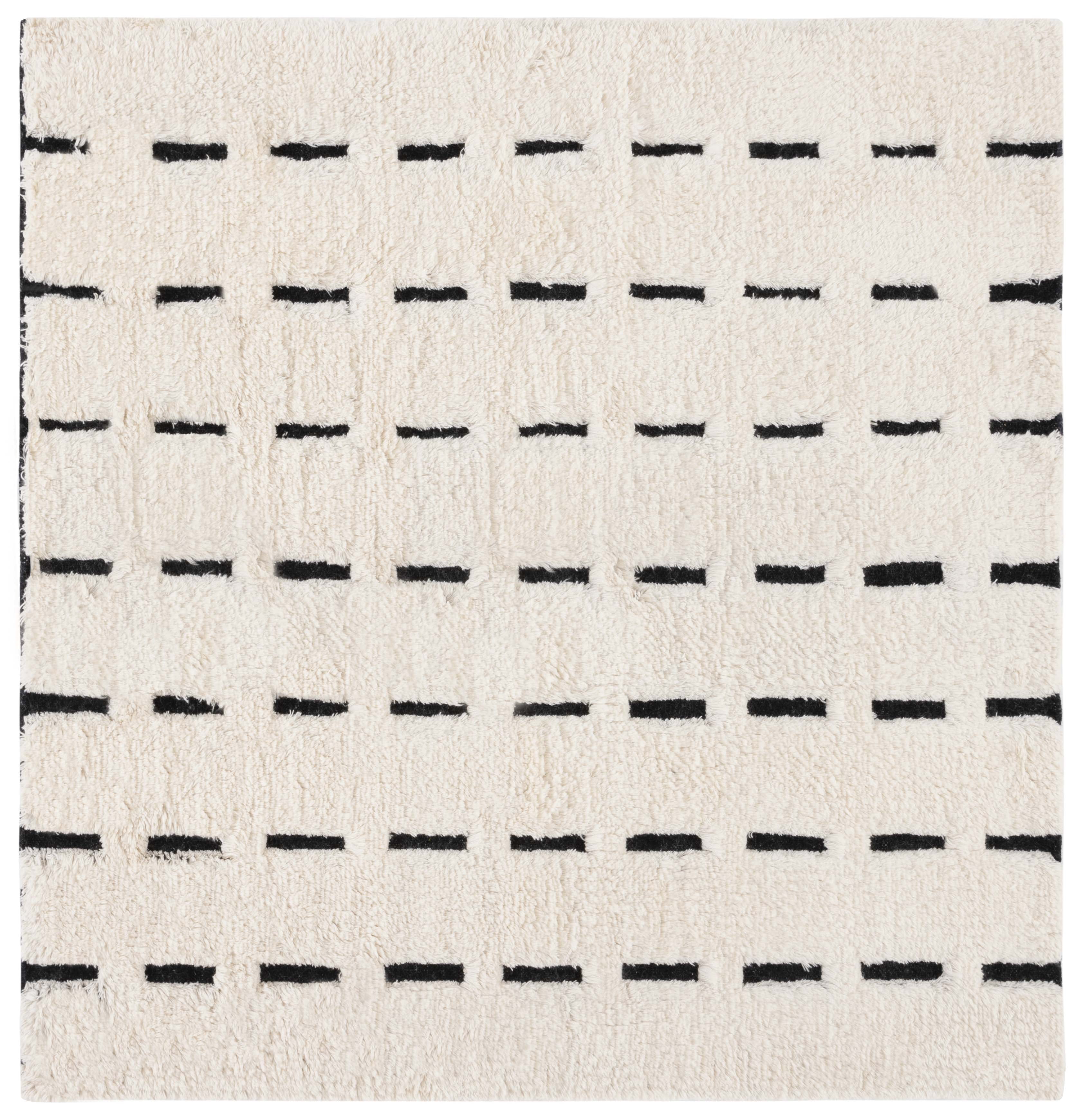 SAFAVIEH Casablanca Tanja Geometric Area Rug, Black/Ivory, 6' x 6' Square