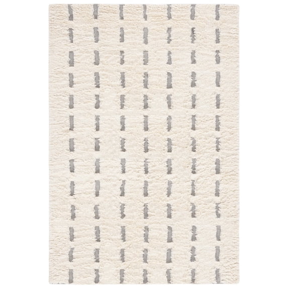 SAFAVIEH Casablanca Tanja Geometric Area Rug, Grey/Ivory, 5' x 8'