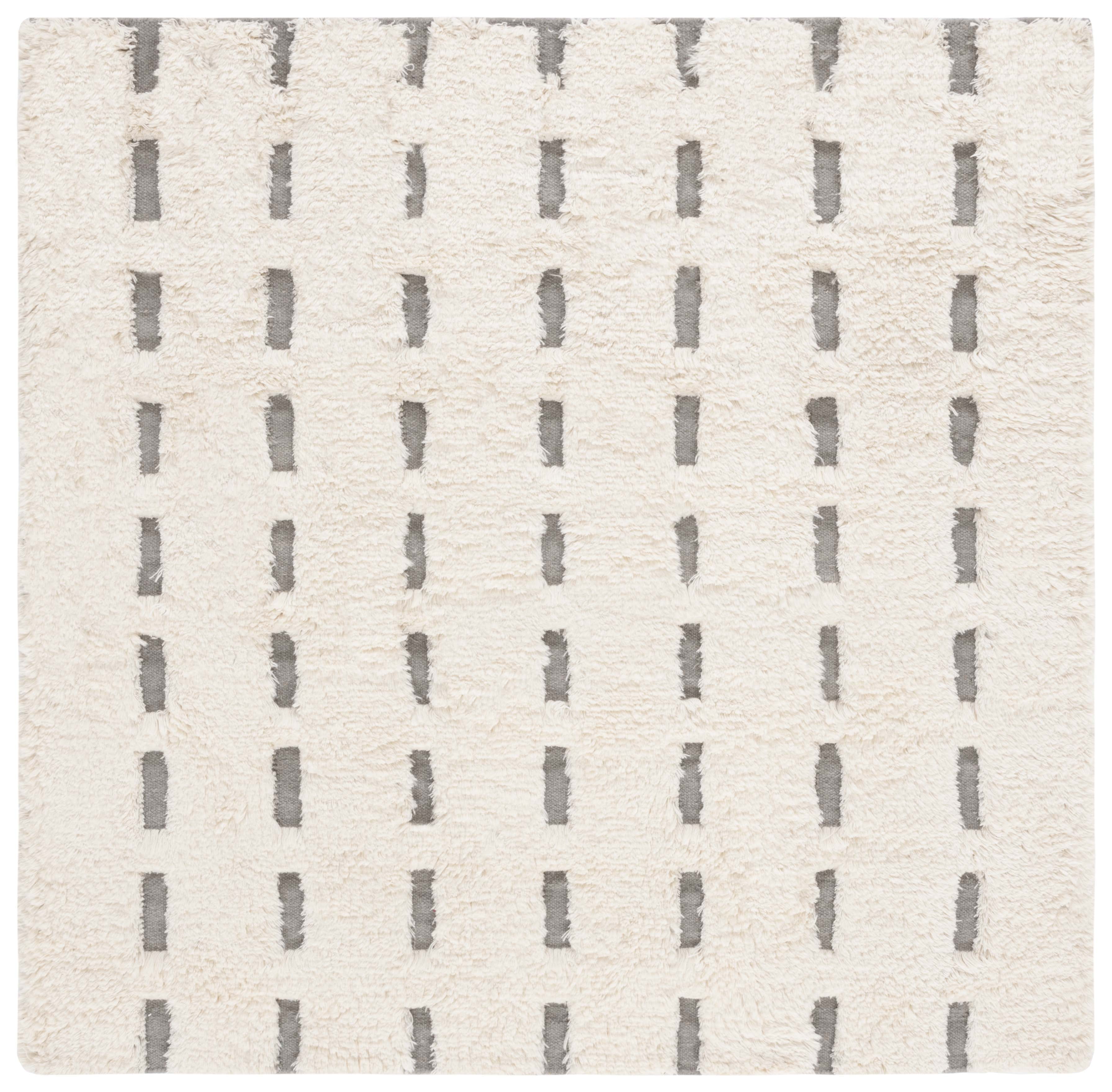 SAFAVIEH Casablanca Tanja Geometric Area Rug, Grey/Ivory, 6' x 6' Square