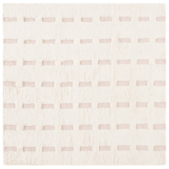 SAFAVIEH Casablanca Tanja Geometric Area Rug, Pink/Ivory, 6' x 6' Square