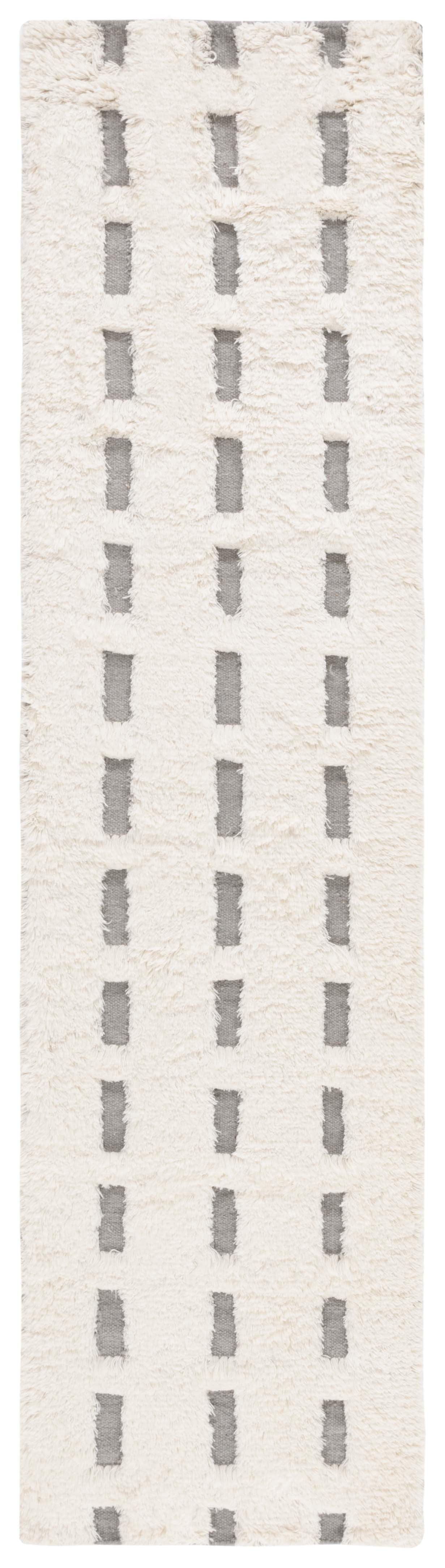 SAFAVIEH Casablanca Tanja Geometric Runner Rug, Grey/Ivory, 2'3" x 9 ...