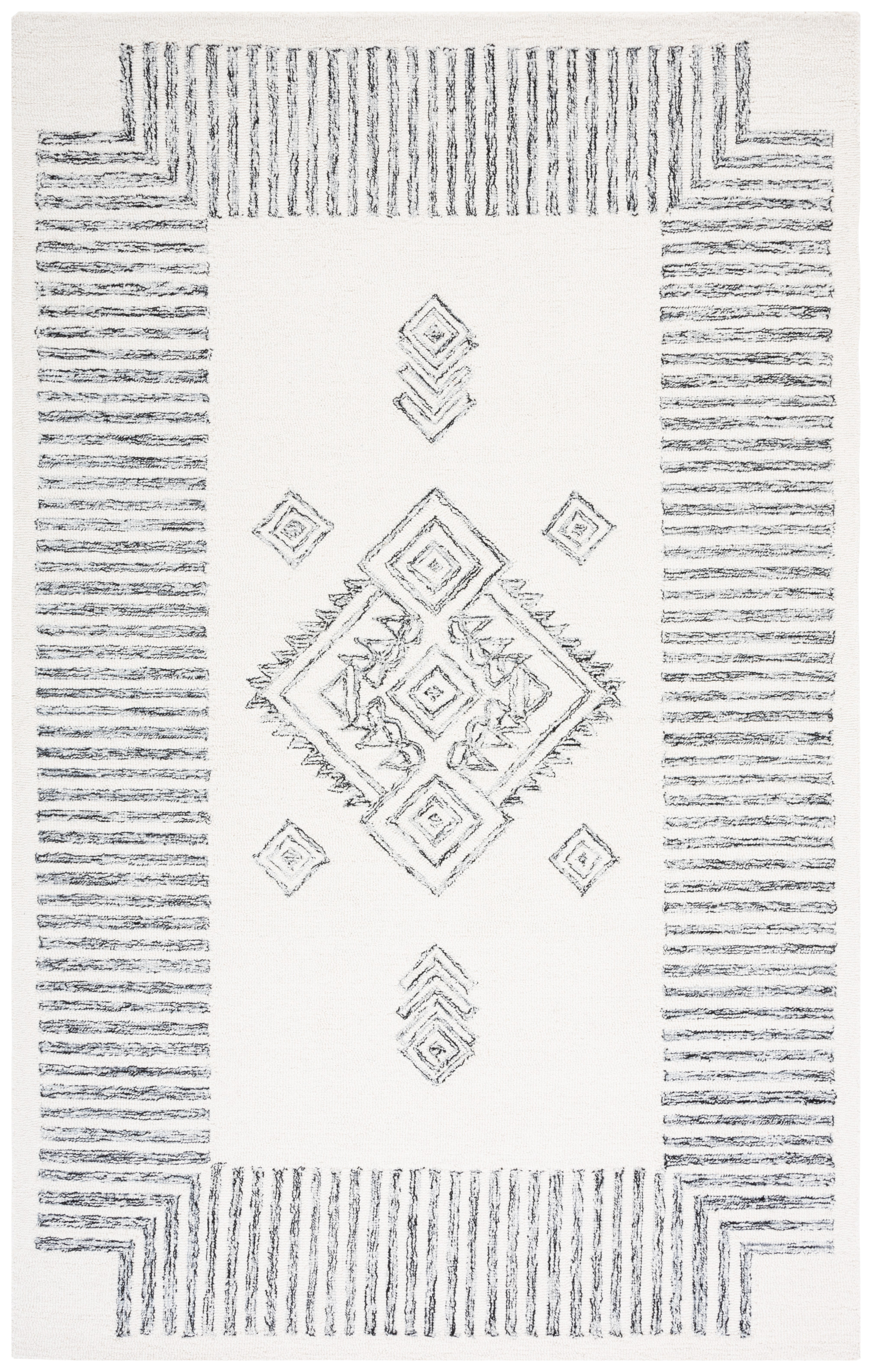SAFAVIEH Casablanca Thorburn Medallion Area Rug, Ivory/Black, 8' x 10'