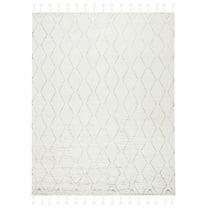 SAFAVIEH Casablanca Vasil Diamond Wool Area Rug, Ivory, 8' x 10'