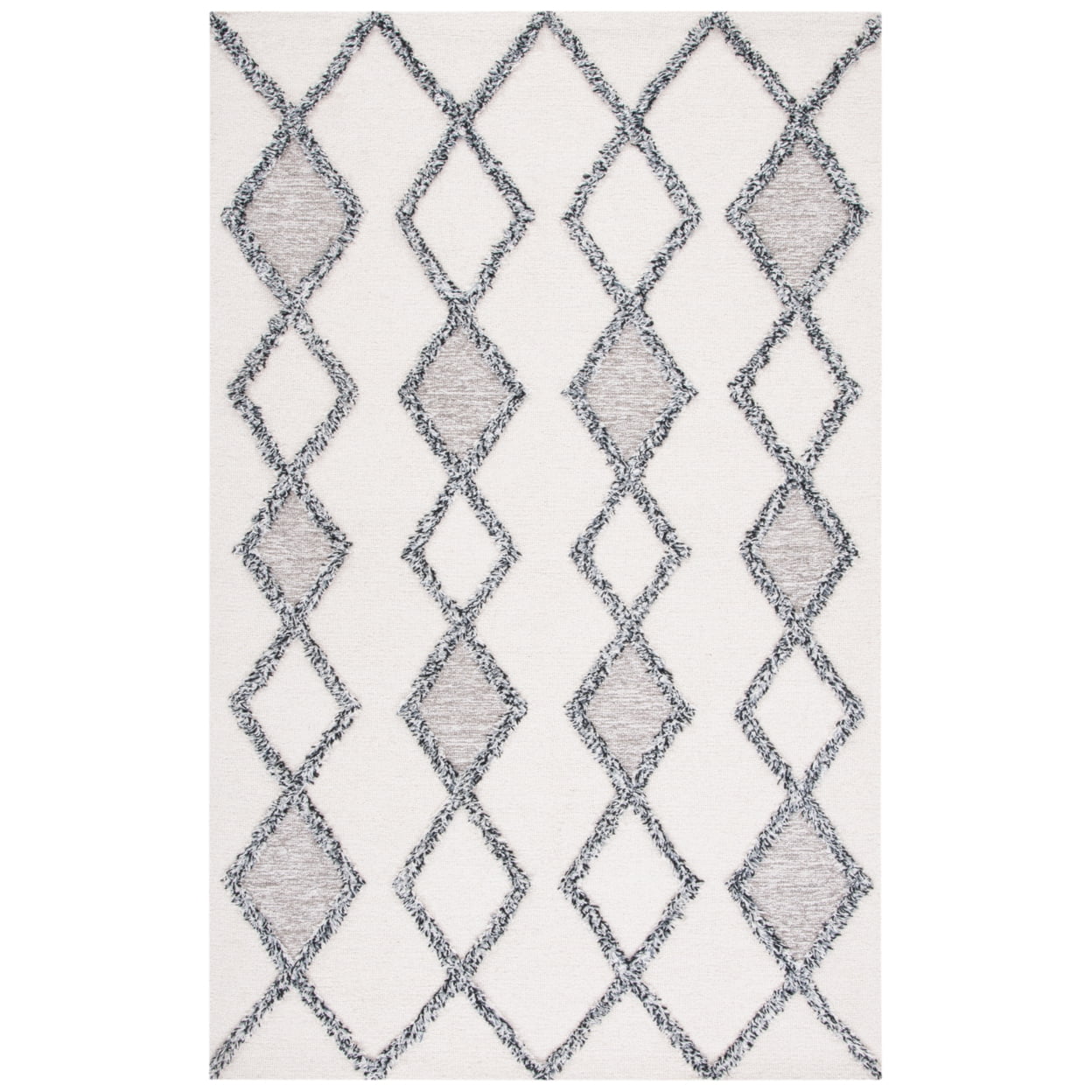 SAFAVIEH Casablanca Yadira Diamond Area Rug, Ivory/Black, 8' x 10'