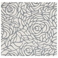 thumbnail image 1 of SAFAVIEH Casablanca Yadira Floral Shag Area Rug, Ivory/Grey, 7' x 7' Square, 1 of 9