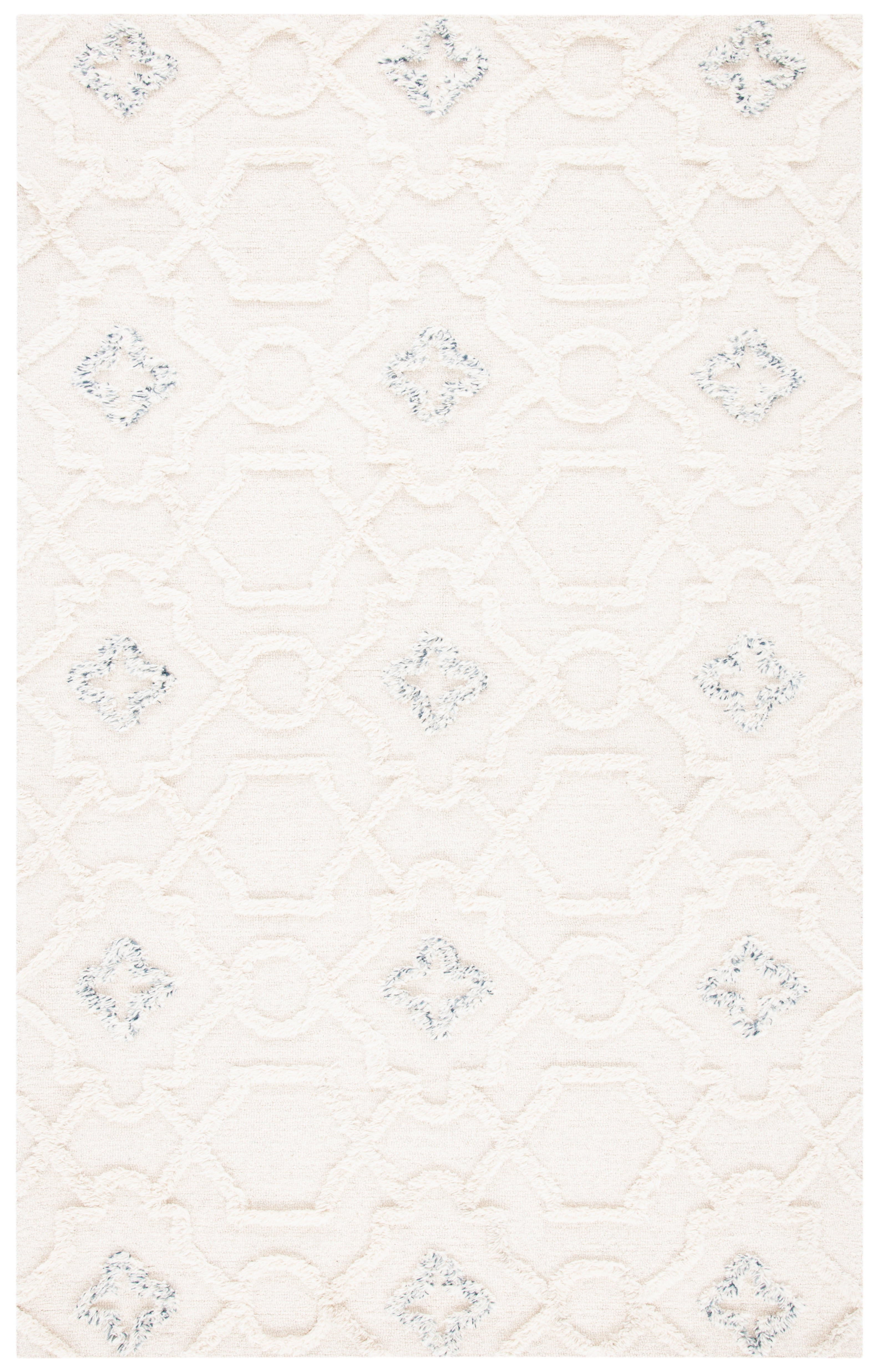 SAFAVIEH Casablanca Yasmin Medallion Wool Area Rug, Ivory, 6' x 9'