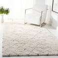 thumbnail image 1 of SAFAVIEH Casablanca Zaman Geometric Wool Shag Area Rug, Ivory/Black, 5' x 8', 1 of 9