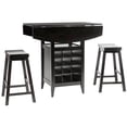 thumbnail image 1 of SAFAVIEH Casey 3 Pc Set Drop Leaf Pub Table Espresso, 1 of 5