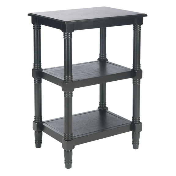 SAFAVIEH Cassie Amish Style Black Rectangle Wood End Table (19.8 in. W x 15 in. D x 30 in. H)