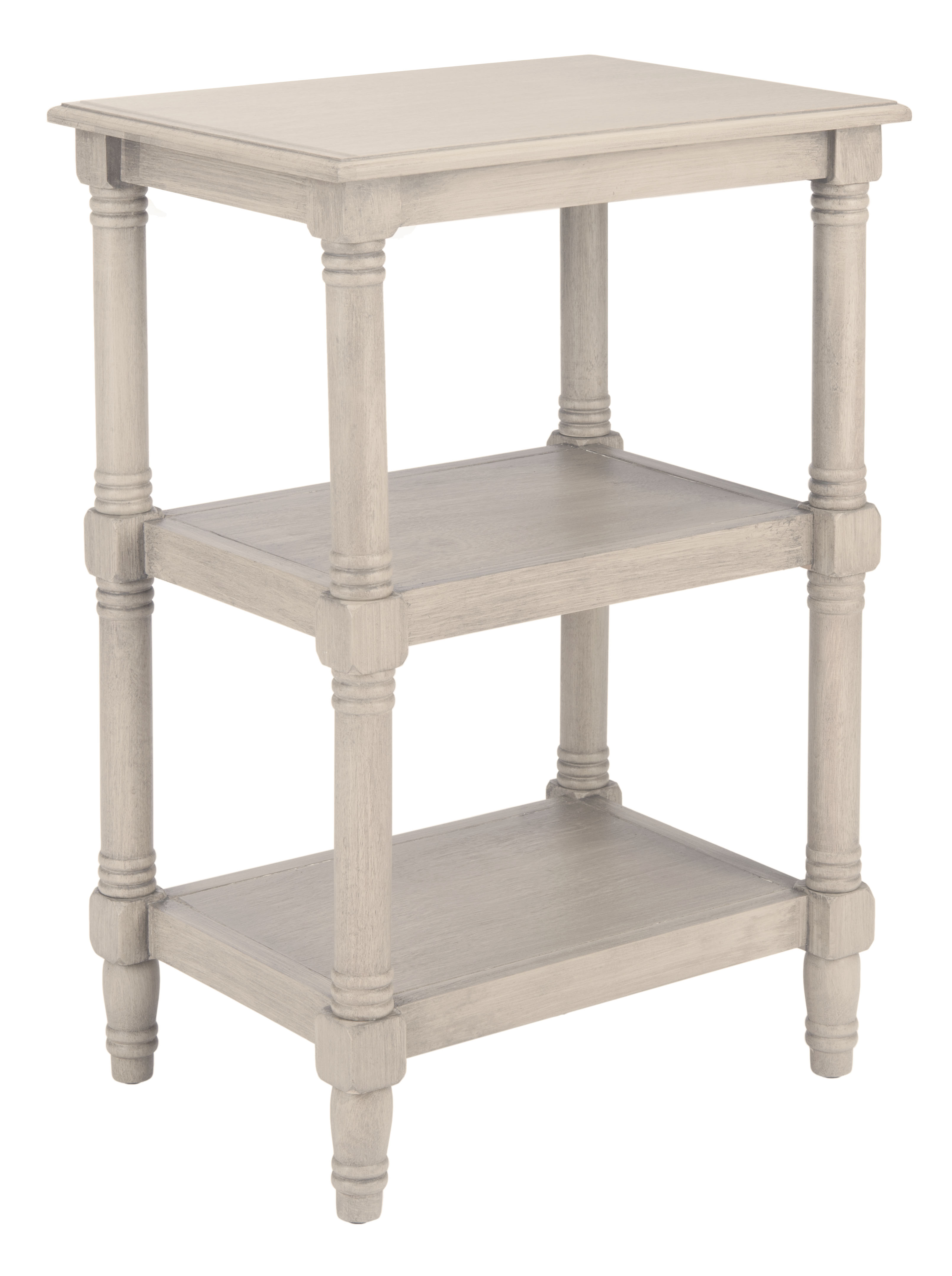 Baskingate Table SAFAVIEH Baskin Contemporary White Rectangle Wood Storage End Table (18 ...