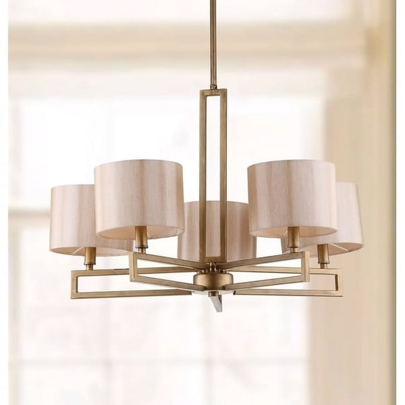 SAFAVIEH Catena 5-Light 25 in. H Chandelier, Antique Gold