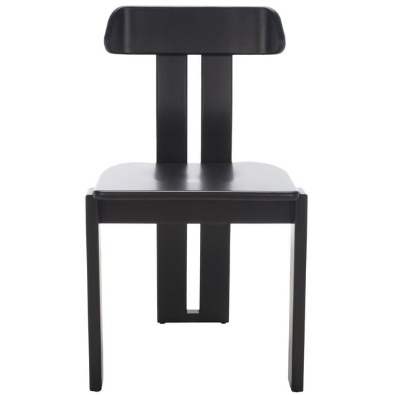 SAFAVIEH Cayde Classic Wood Solid Dining Bistro Chair, Black