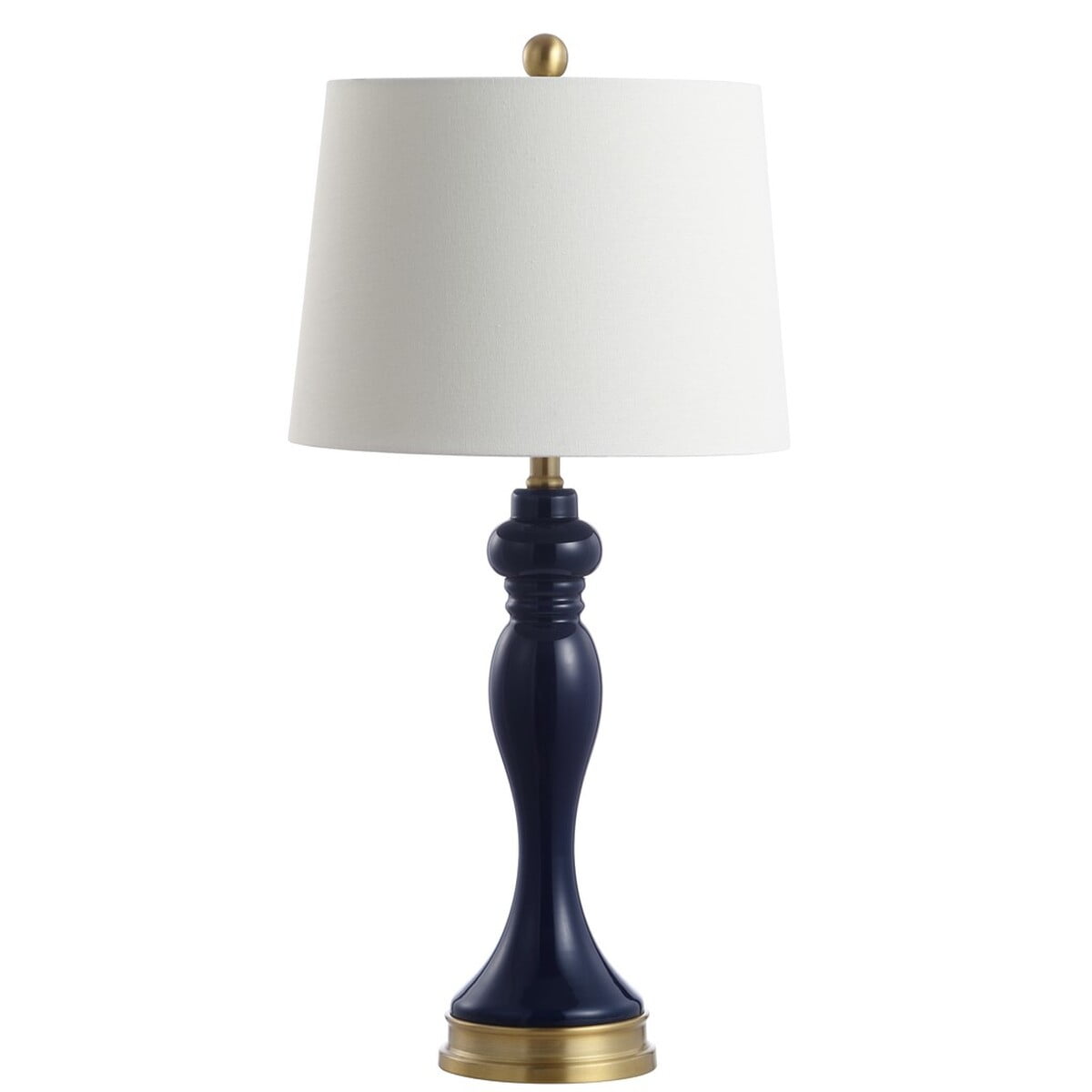 SAFAVIEH Cayson Classic 29 in. Table Lamp with USB Port, Navy/Gold ...